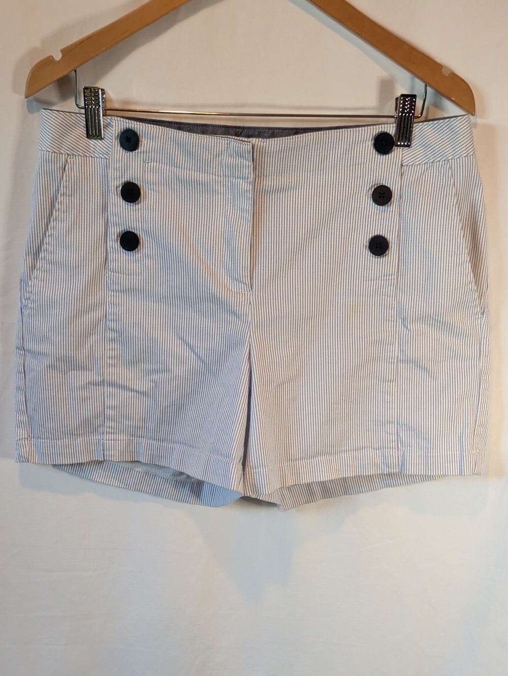 Nautica Blue and White Pinstripe Sailor-Style Shorts